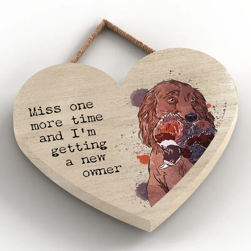 Vivid Squid New Owner Wooden Heart Plaque