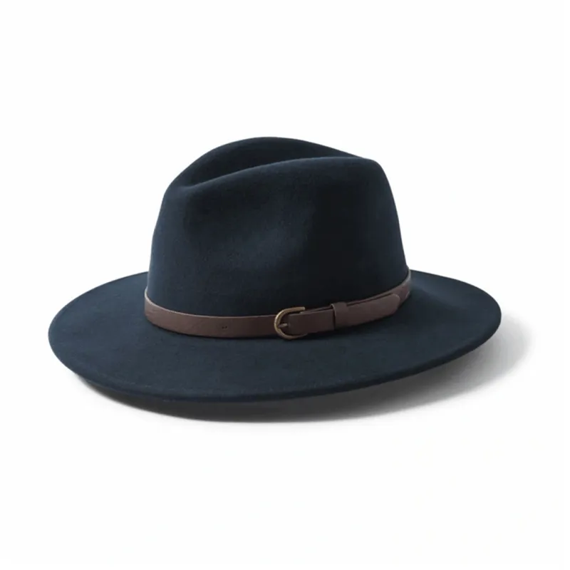 Failsworth Adventurer Wool Fedora in Navy