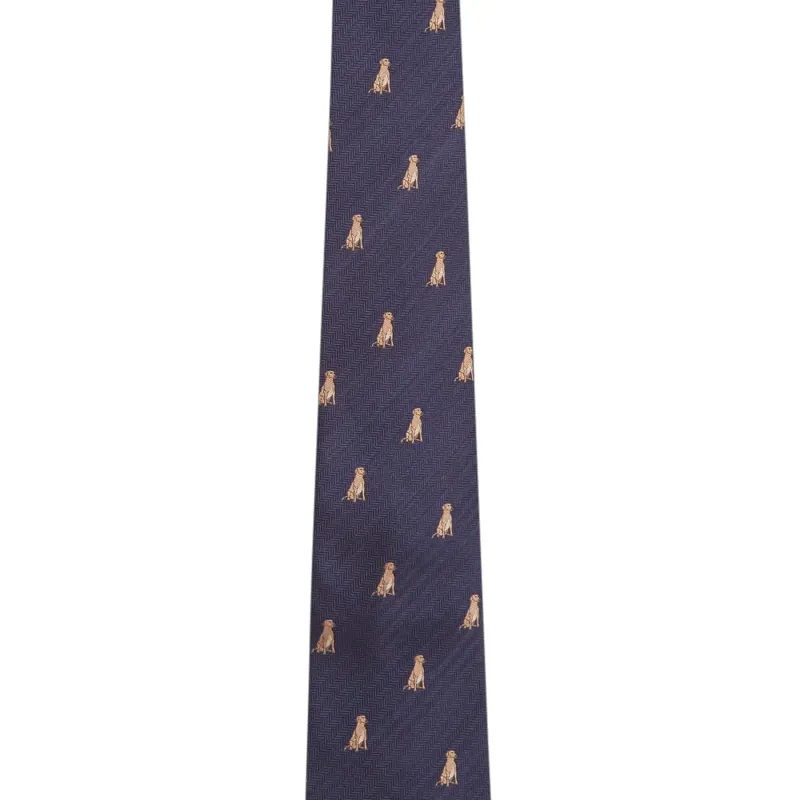 Schöffel Ashford Silk Tie in Navy Labrador-1