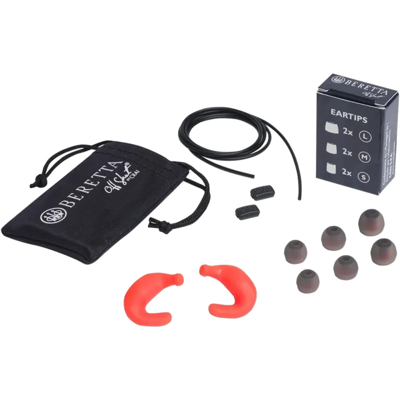 Beretta Mini Headset E2 Hearing Protection in Orange Fluro