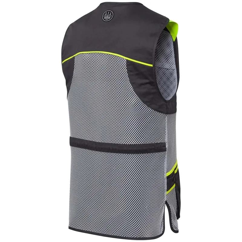 Beretta Full Mesh Unisex Clay Vest in Ebony and Ice Grey-1