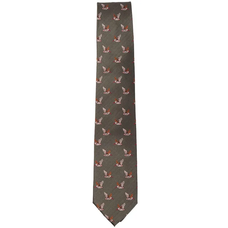 Bonart Silk Woodcock Tie in Green