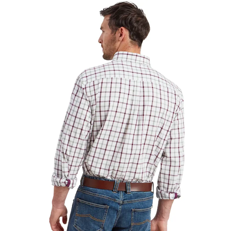 Schöffel Brancaster Classic Shirt in Wine Check-2