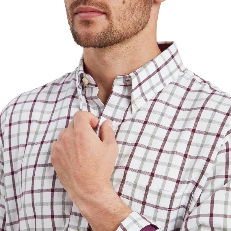 Schöffel Brancaster Classic Shirt in Wine Check-3