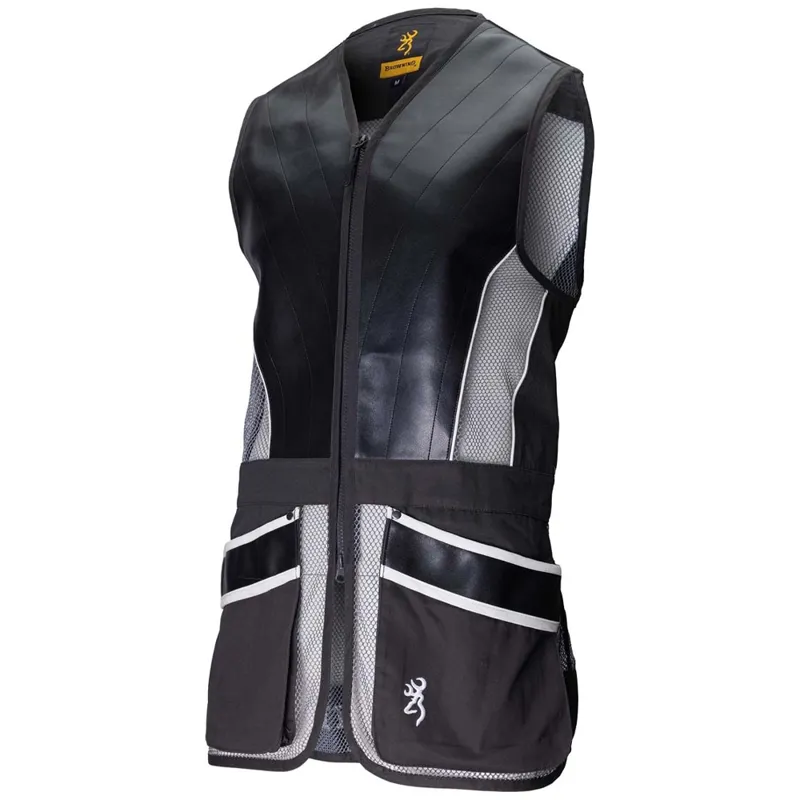 Browning Pro Sport Leather Clay Shooting Vest in Grey