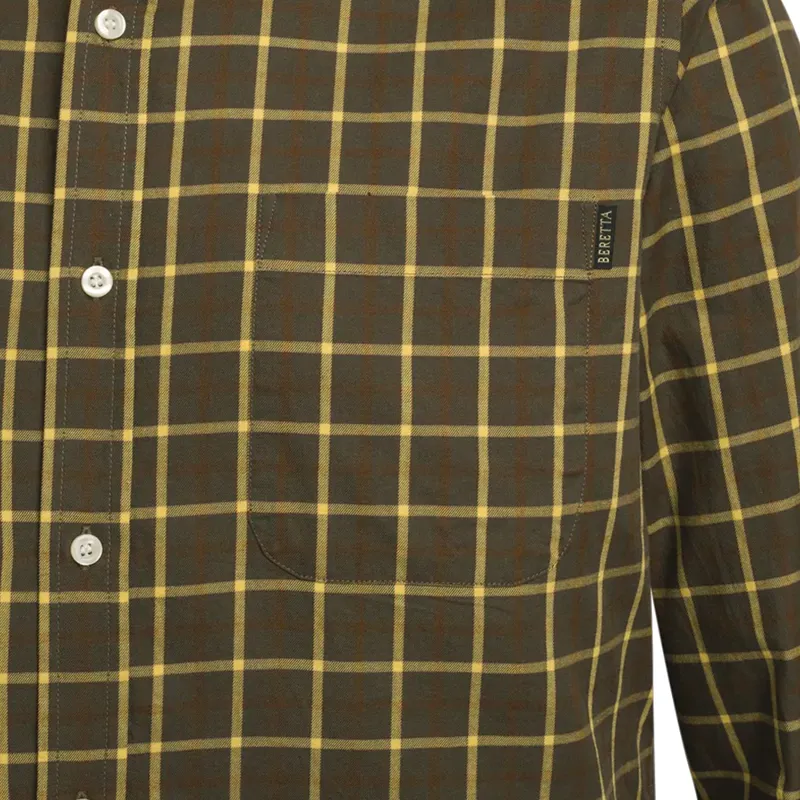 Beretta Bryggen Shirt in Brown and Yellow Check-2