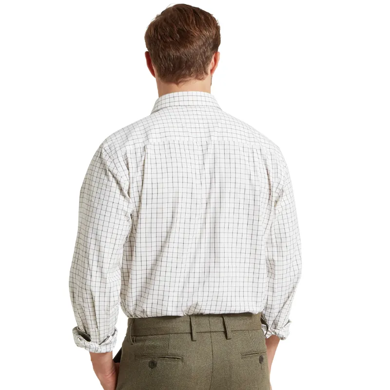 Schöffel Burnham Tattersal Classic Shirt in Dark Olive Tattersall-2