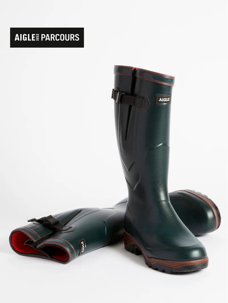 Aigle Parcours 2 ISO Neoprene Lined Wellington Boots in Bronze