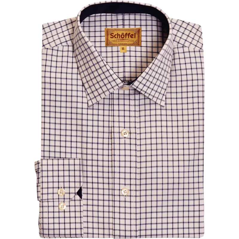 Schöffel Cambridge Classic Check Shirt in Dark Navy