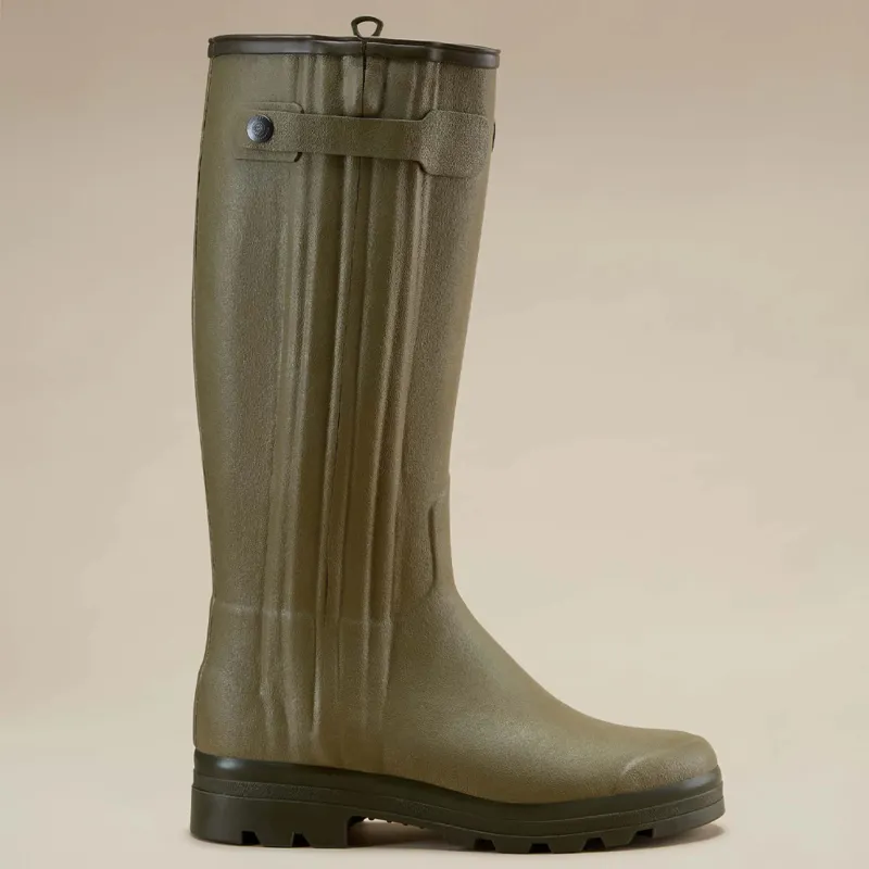 Le Chameau Chasseur 41cm Calf Leather Lined Wellington Boots in Vert Vierzon-3