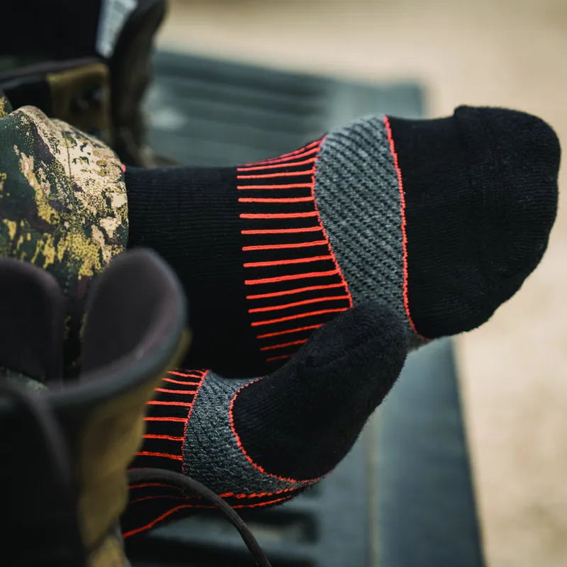 Seeland Field Coolmax Socks - 2 Pack in Black/Dark Grey-3