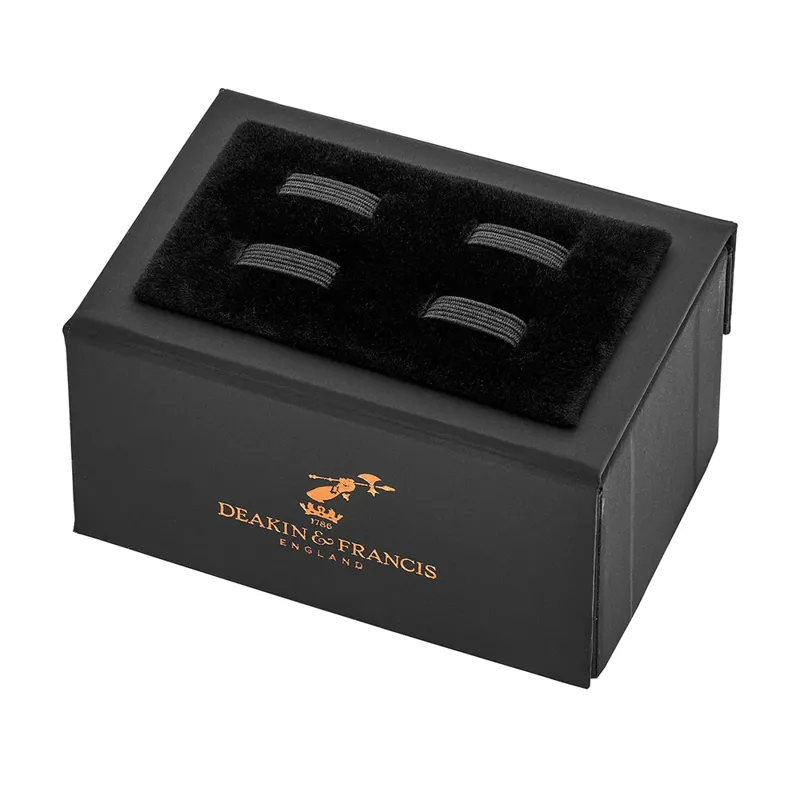 Deakin and Francis Pheasant Head Sterling Silver Enamel Cufflinks-1