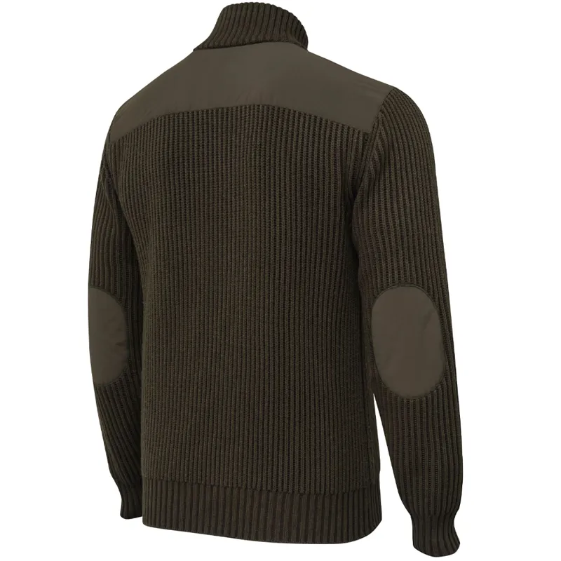 Beretta Dover Half Zip Tech Sweater in Moss and Brown Bark-1