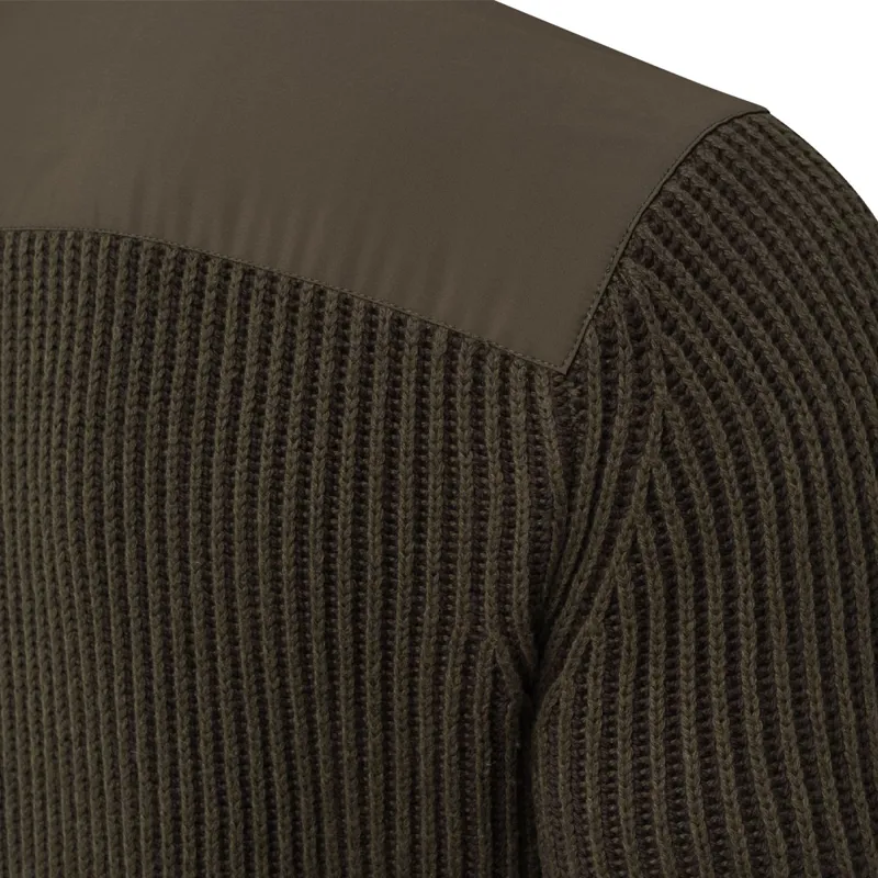 Beretta Dover Half Zip Tech Sweater in Moss and Brown Bark-2