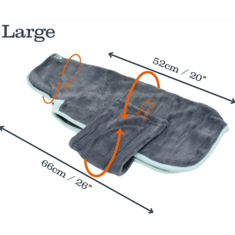 Henry Wag Large Microfibre Drying Coat in Grey-2