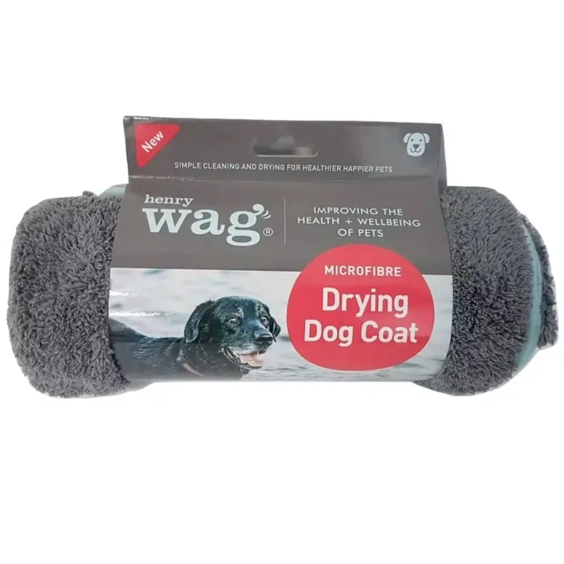 Henry Wag Medium Microfibre Drying Coat in Grey