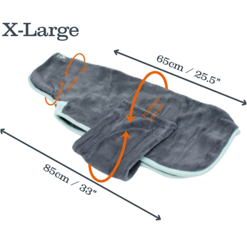 Henry Wag Extra Large Microfibre Drying Coat in Grey-1