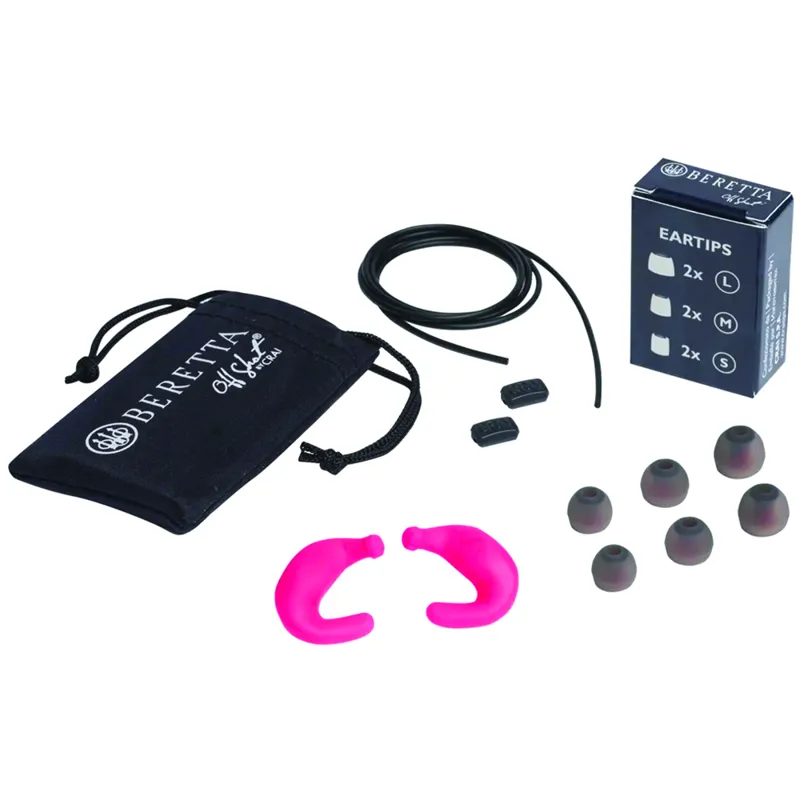 Beretta Mini Headset E2 Hearing Protection in Fuchsia Fluo