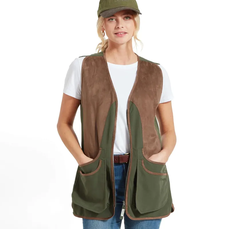 Schöffel Edenham Ladies Clay Shooting Vest in Forest-1