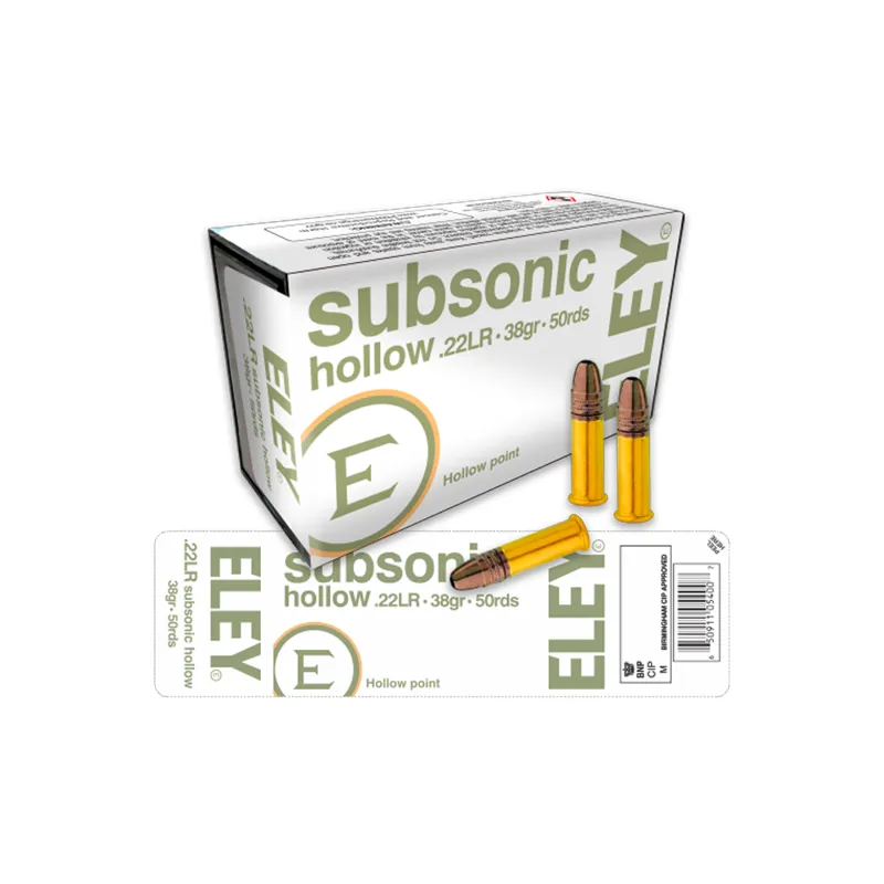Eley Subsonic Hollow 38 Grain in .22LR - 50 Rounds