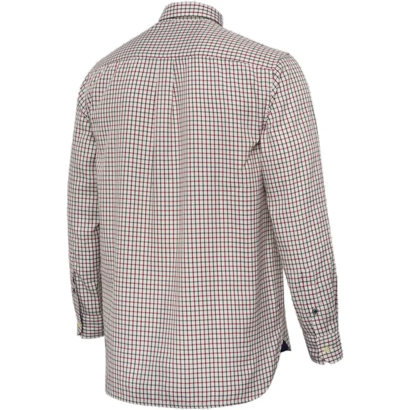 Beretta Ellis Long-Sleeved Shirt in Ivory Green Check-1