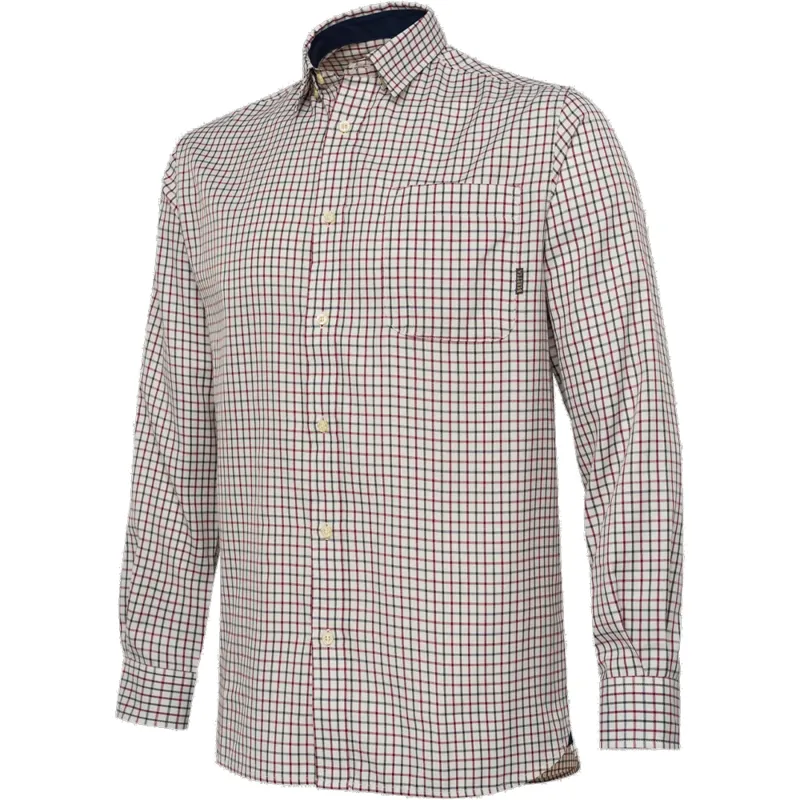 Beretta Ellis Long-Sleeved Shirt in Ivory Green Check