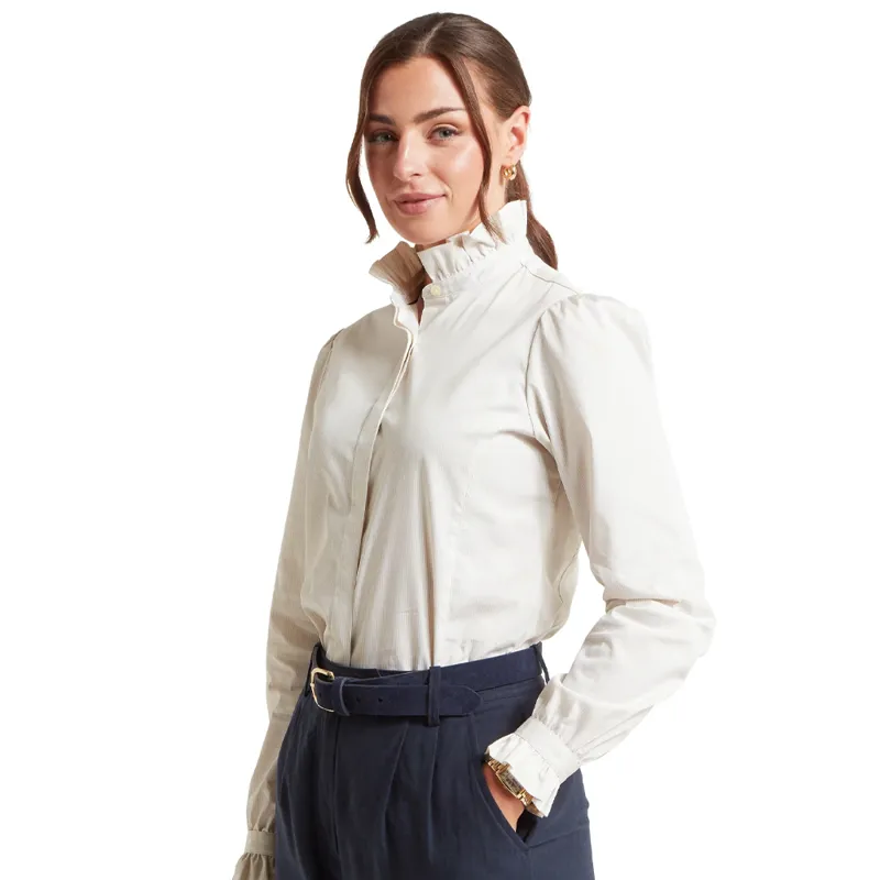 Schöffel Ladies Fakenham Shirt in Linen Stripe-2