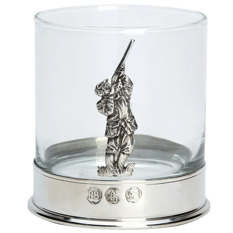 Farm Cottage Brands Set of 2 Pewter Shooter Whisky Glasses-1