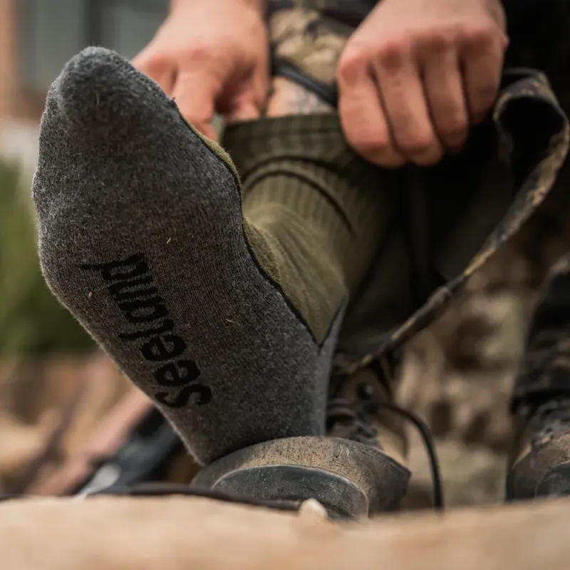 Seeland Field Sock 3 Pack in Pine Green/Dark Grey-2