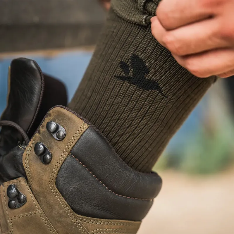 Seeland Field Merino Sock - 2 Pack in Pine Green/Military Olive-1