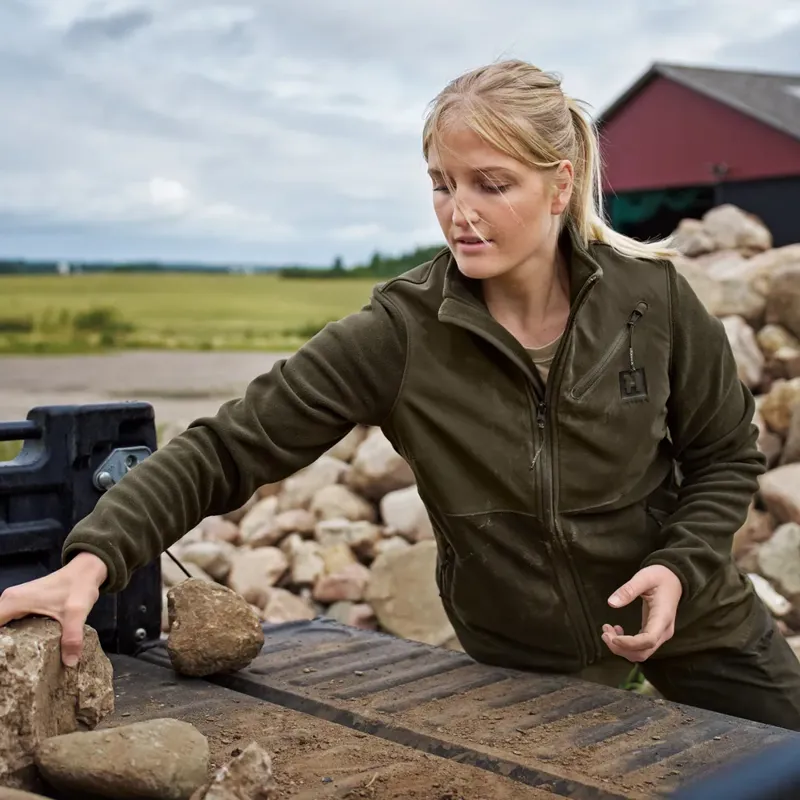 Härkila Ladies Fjell Fleece Jacket in Hunting Green-2