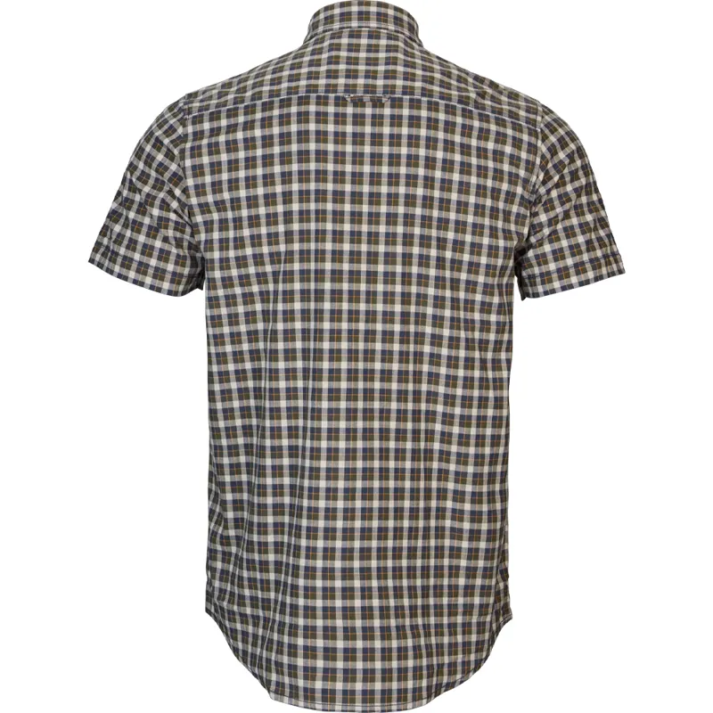 Harkila Fjell Short-Sleeved Shirt in Naval Blue Check-1