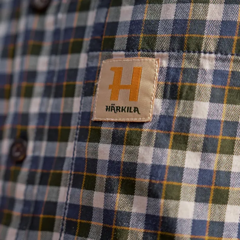 Harkila Fjell Short-Sleeved Shirt in Naval Blue Check-2