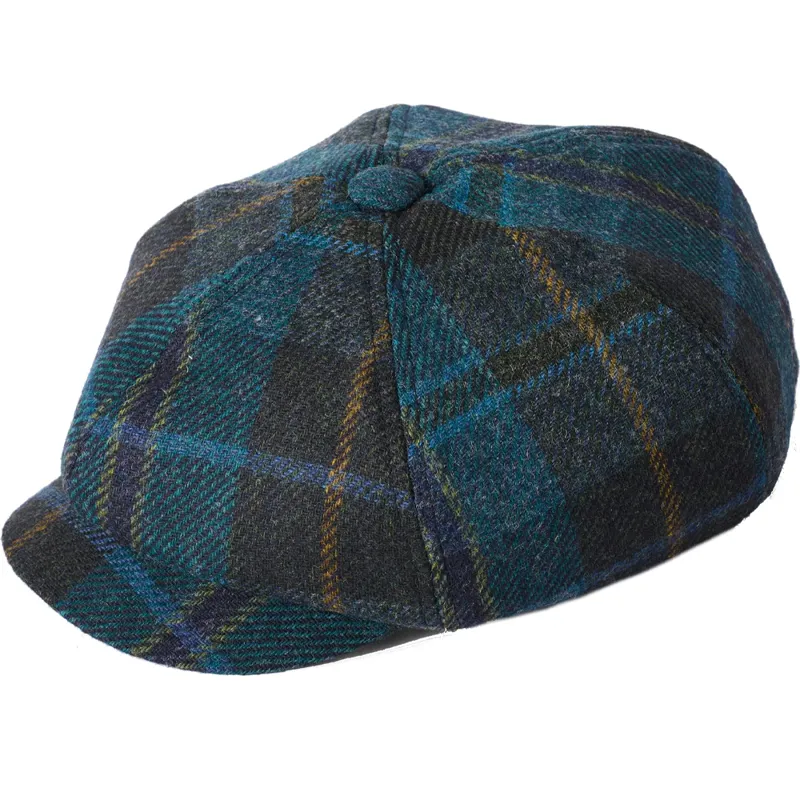 Failsworth Ladies British Wool Baker Boy Cap in Cyan