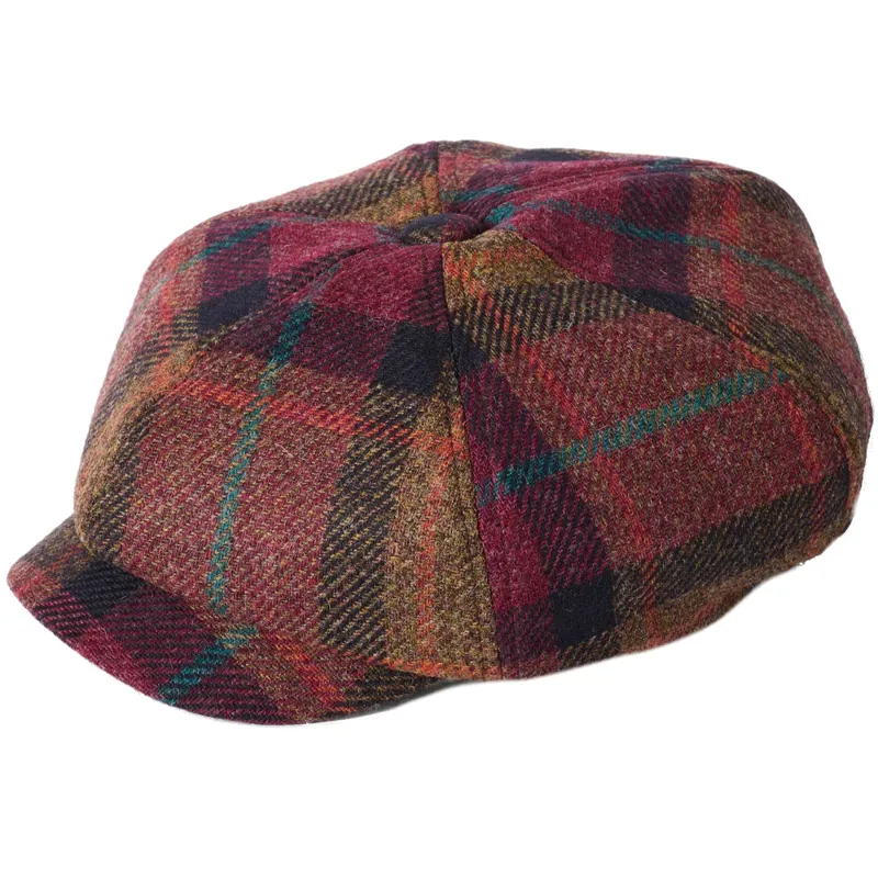 Failsworth Ladies British Wool Baker Boy Cap in Damson
