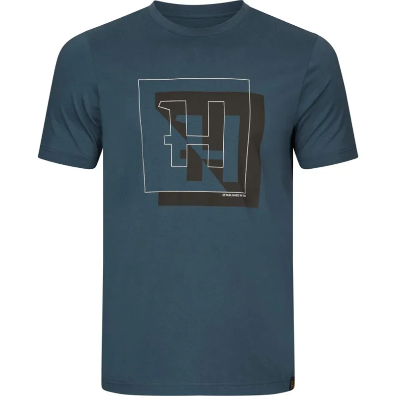 Härkila H-Logo Short-Sleeved T-Shirt in Sea Blue