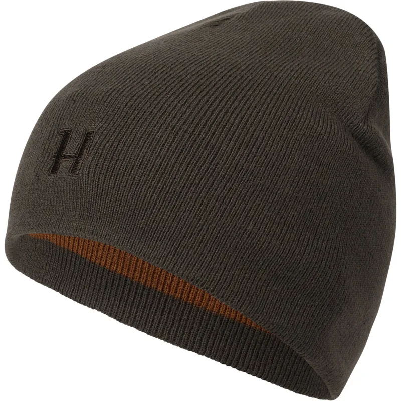 Härkila Reversible Beanie Hat in Shadow Brown/Rustique Clay
