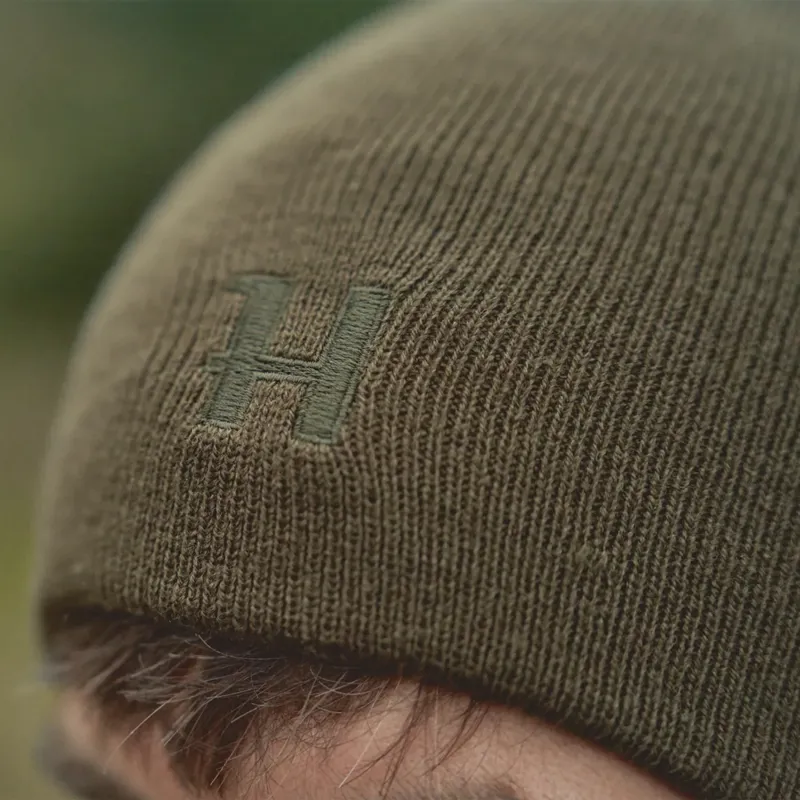 Härkila Reversible Beanie Hat in Willow Green/Orange-2