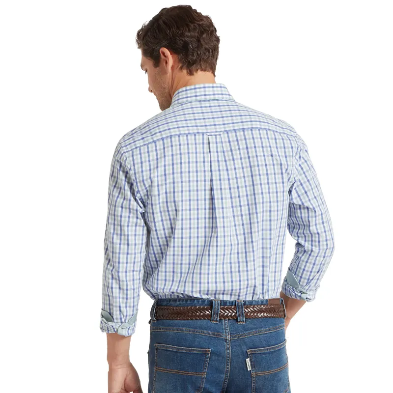 Schöffel Hebden Tailored Shirt in Mist Blue/Vintage Indigo-2