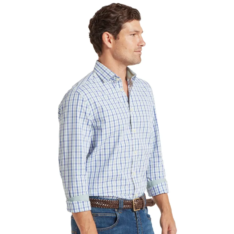 Schöffel Hebden Tailored Shirt in Mist Blue/Vintage Indigo-3