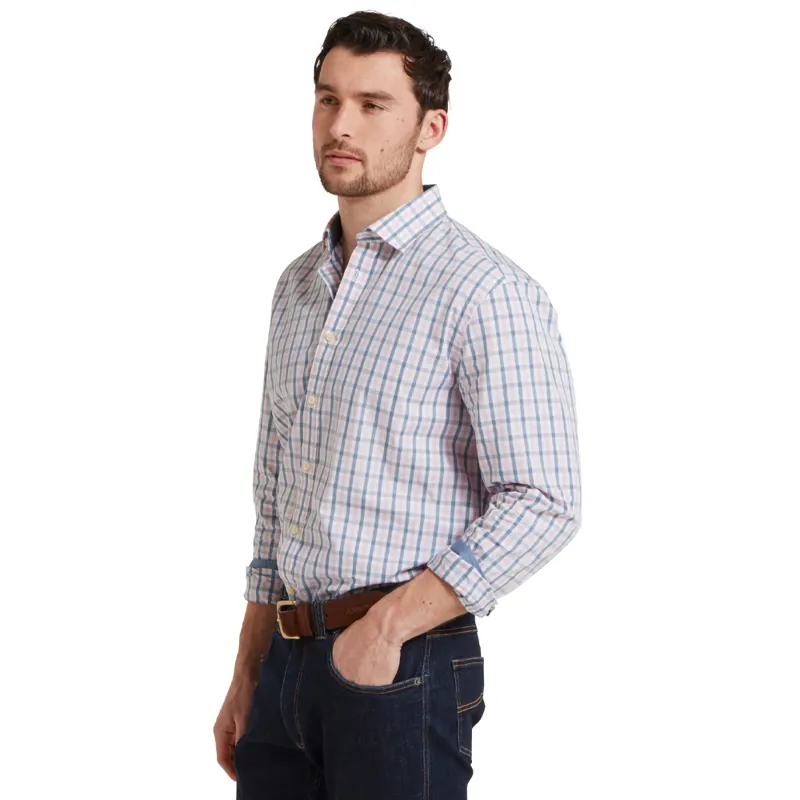 Schöffel Hebden Tailored Shirt in Dark Denim/Pink-1
