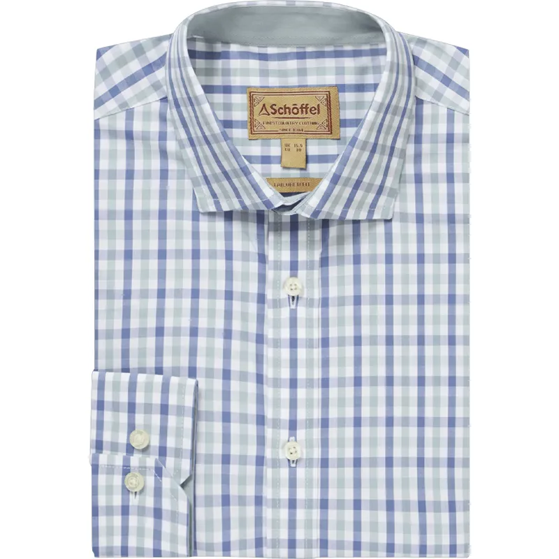 Schöffel Hebden Tailored Shirt in Mist Blue/Vintage Indigo