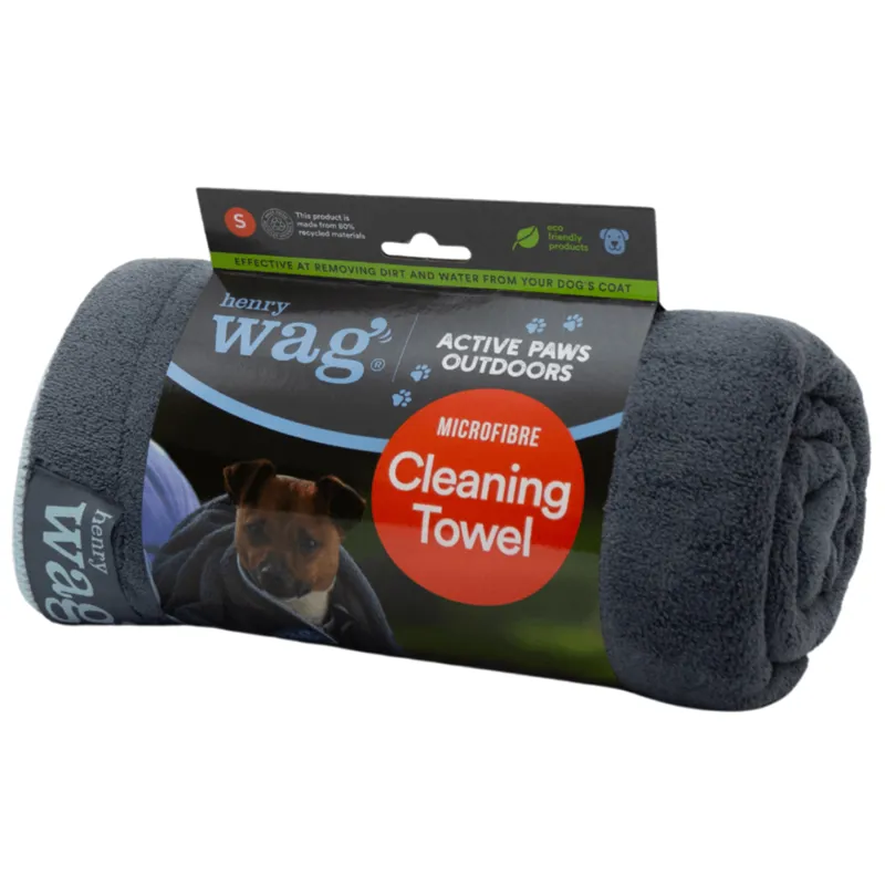 Henry Wag Small Microfibre Cleaning Towel in Grey