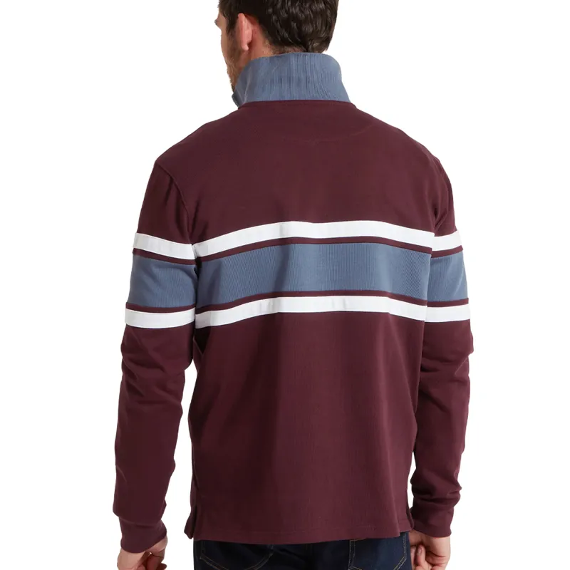 Schöffel Exmouth Heritage Quarter Zip Sweatshirt in Wine-2