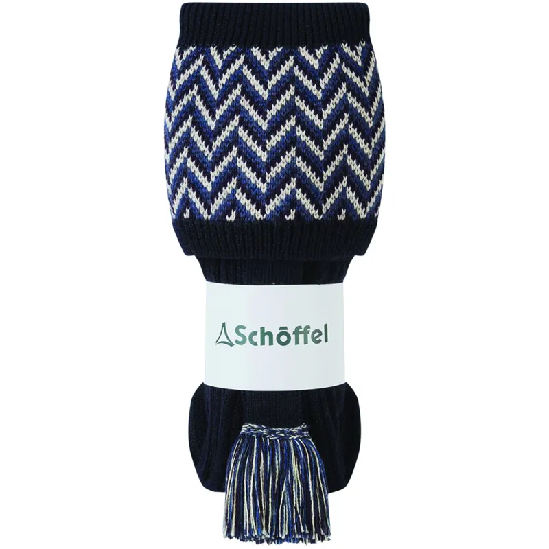 Schöffel Herringbone Shooting Socks and Garters in Oxford Navy
