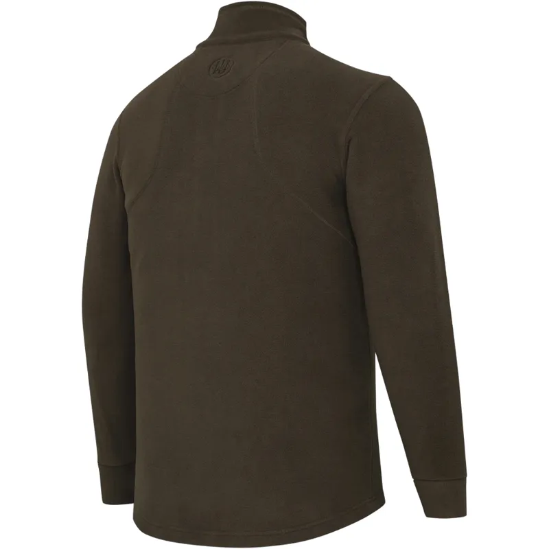 Beretta HP Logo Half Zip Fleece in Brown Bark-1