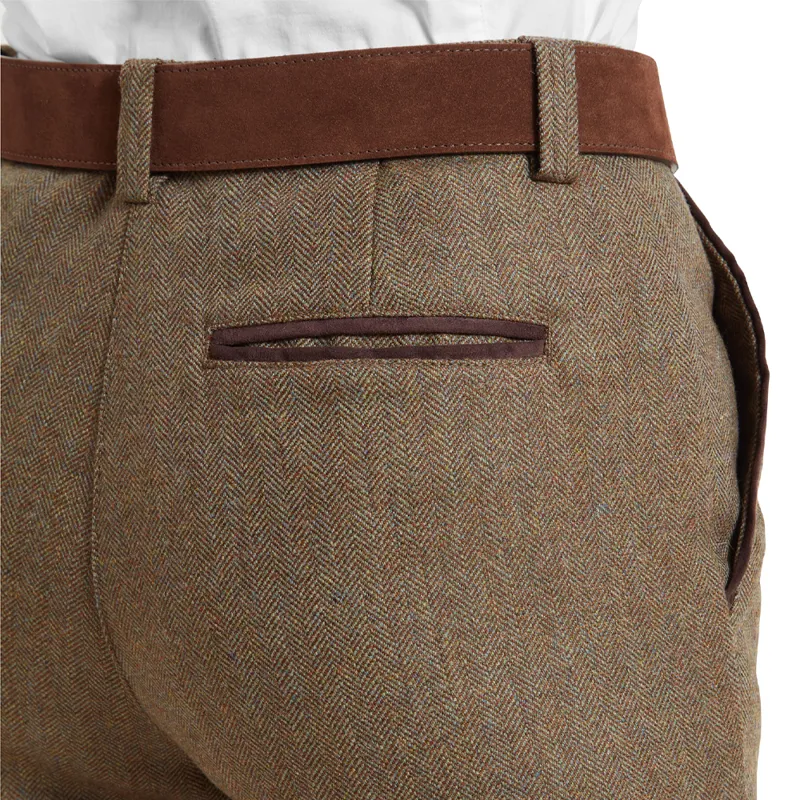 Schöffel High Waisted Ladies Tweed Breeks in Loden Green Herringbone-3
