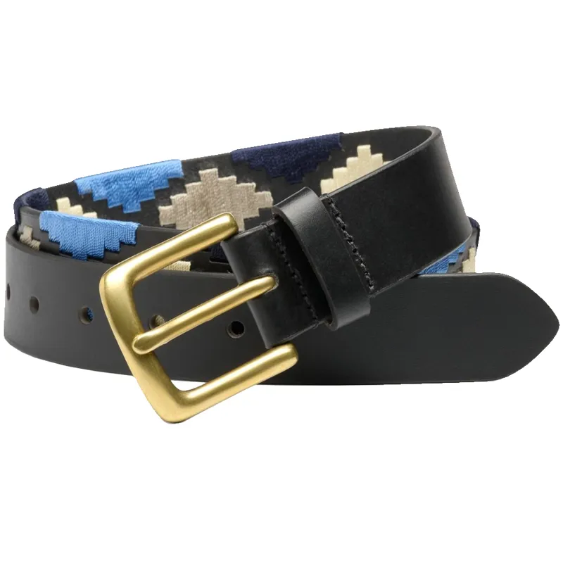 Ibex of England Polo Belt in Black/Navy/Blue/White