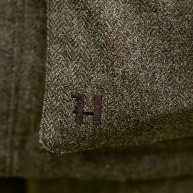 Härkila Kenmore GTX Tweed Jacket in Forest Green Herringbone-2