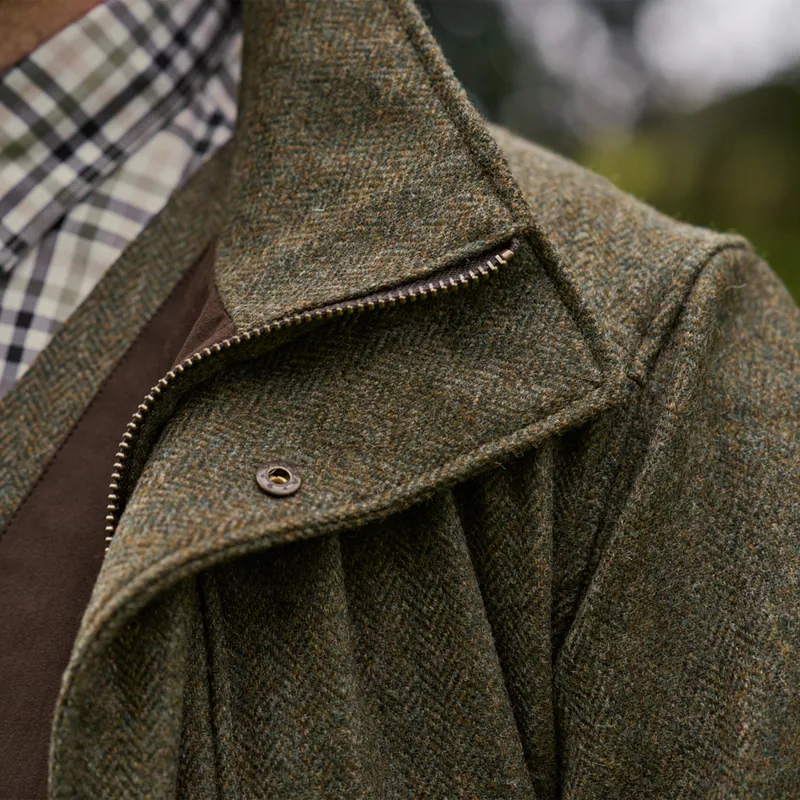Härkila Kenmore GTX Tweed Jacket in Forest Green Herringbone-6
